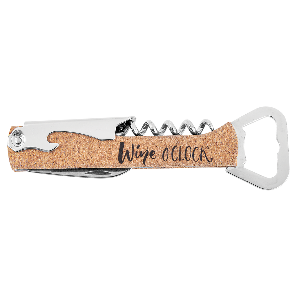 Branded Leatherette Wine Bottle Opener